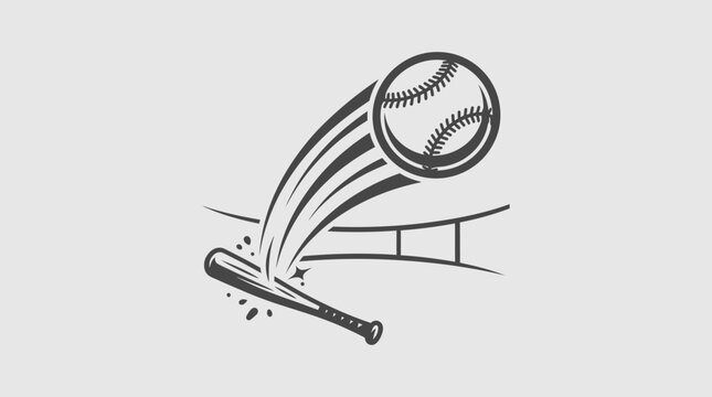 A baseball flies through air after being hit by a bat with motion lines.