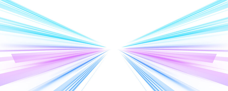 Clean laser beams extend into the distance with brilliant illumination and sharp linear forms. Bright glowing effects create a sense of acceleration. A futuristic abstract design.