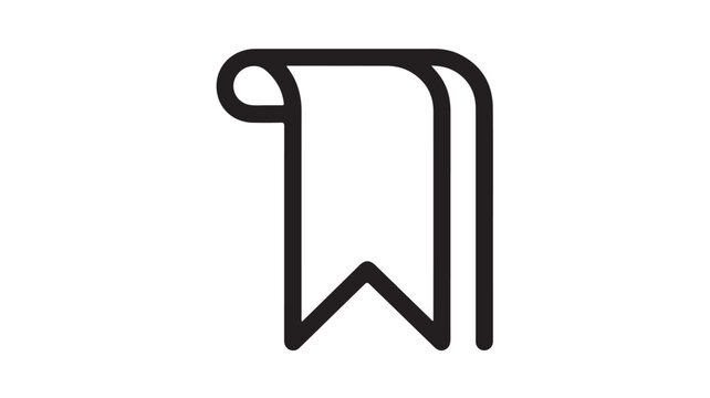 Bookmark Icon Vector for UI Design, Modern Banner Label, Ribbon Notification, and Web Application Marking