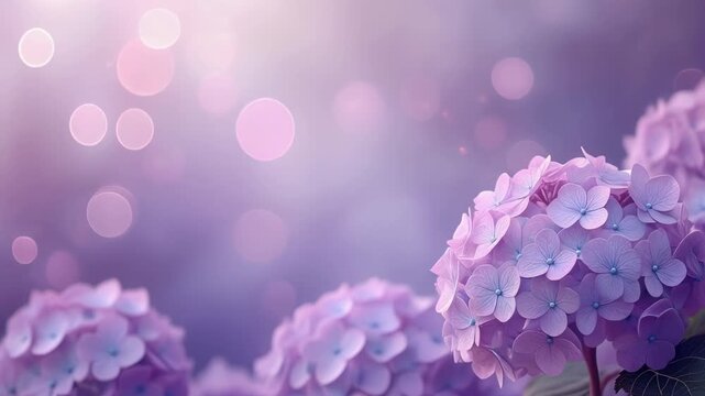 Soft Purple Hydrangea Garden 4K Generative AI