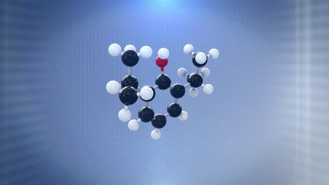 3D Molecule (Propofol). 
Looping