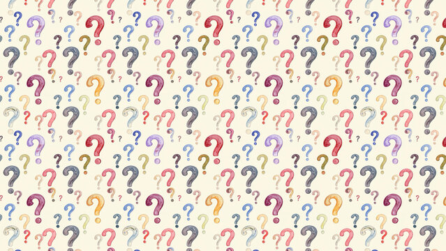 Question marks illustration - a pattern of inquiry