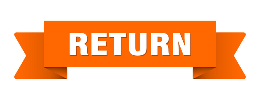 return ribbon isolated on transparent background. return ribbon