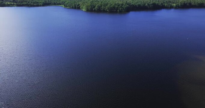 blue lake view from above