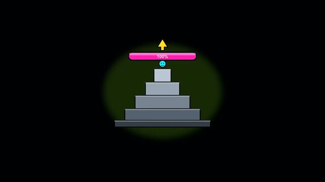 A digital progression sequence shows the step by step process of back to school adult upskilling represented by a rising light bar on stacked grey blocks