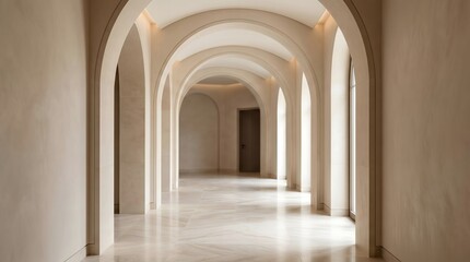 Fototapeta premium Architectural Interior with Arches