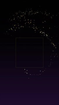 Abstract Digital Frame with Floating Particle Swirls.