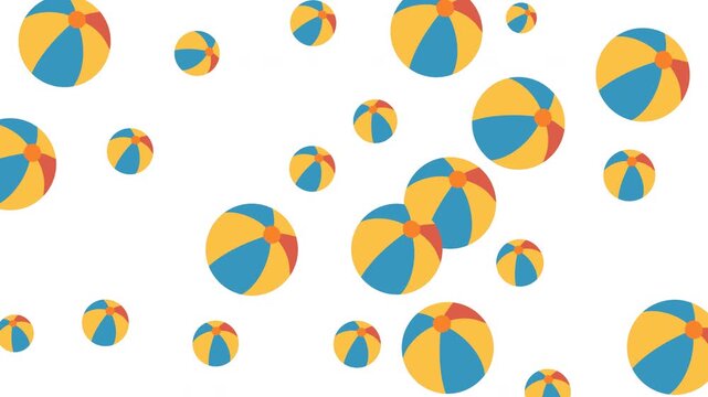 Pattern ball design featuring multiple colorful beach balls scattered across alpha channel.