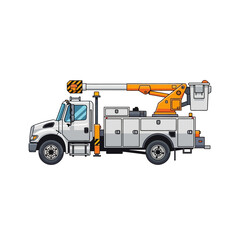 Utility Bucket Truck for Electrical Maintenance and Construction © Azrha