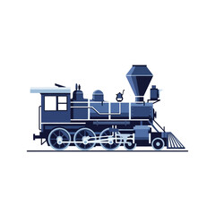 Fototapeta premium Vintage Steam Locomotive Train Illustration