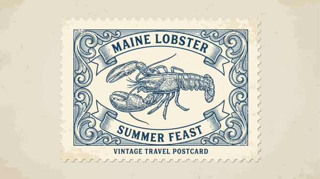 Vintage travel stamp and retro sticker illustration for decorative wall art print featuring vector engraving of summer vacation postcard motifs with nostalgic paper badge and heritage elements.