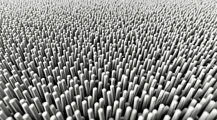 Obraz premium Abstract close-up of monochrome carpet fibers with subtle texture and shadows. Minimalist pattern creates a sense of depth and modern elegance. Clean background for design.