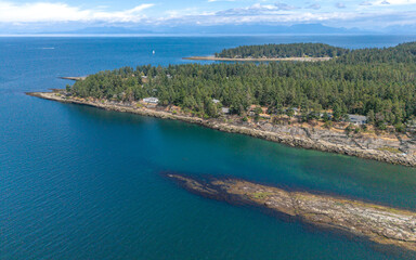 Fototapeta premium view from Descanso Bay. Gabriola Island 