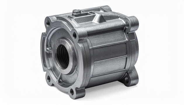 Metal industrial gear component isolated