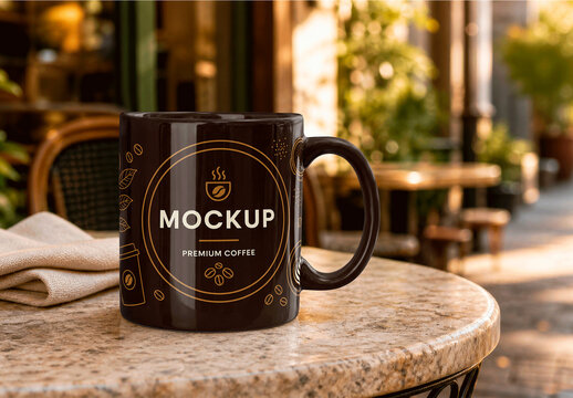 Mug Marble Table Mockup