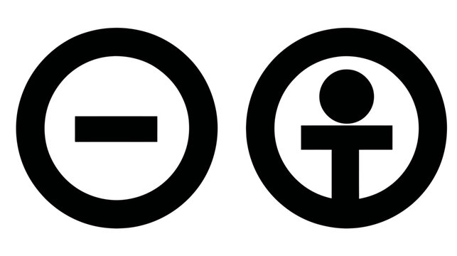 Creative Commons License Symbols: No Derivatives and Attribution Icons for Intellectual Property and Digital Rights