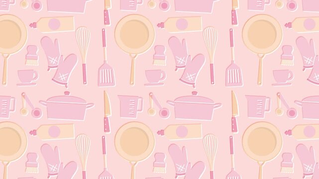 Kitchen Background Loop - pink