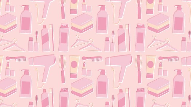 Bathroom Beauty Background Loop - pink