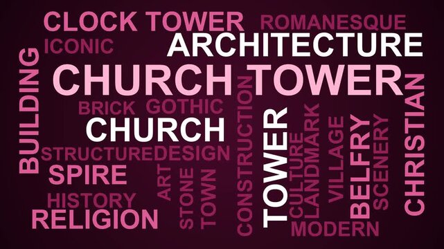 Church Tower Word Cloud