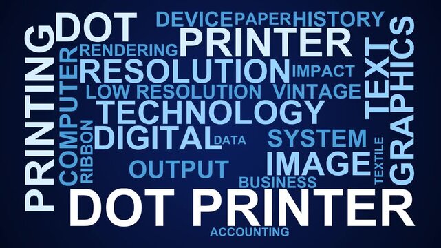 Dot Printer Word Cloud