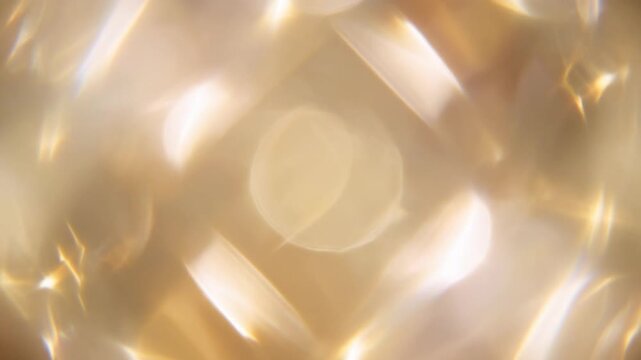 Elegant abstract prism light background with warm champagne gold and pearly white glow, soft luminous texture