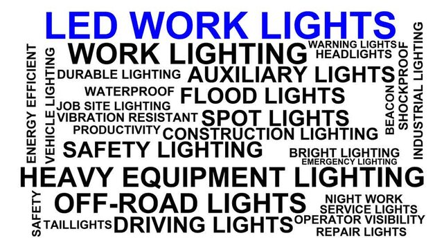 Led Work Lights Word Cloud