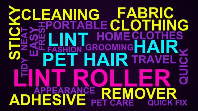 Lint Roller Word Cloud
