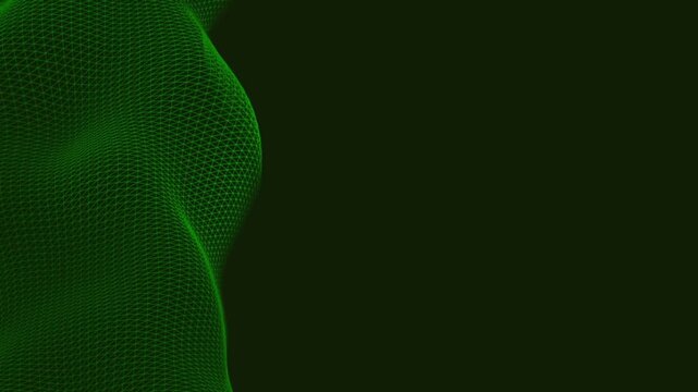 Abstract dark background with subtle glowing light particles in motion