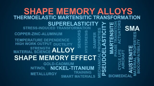 Shape Memory Alloys Word Cloud