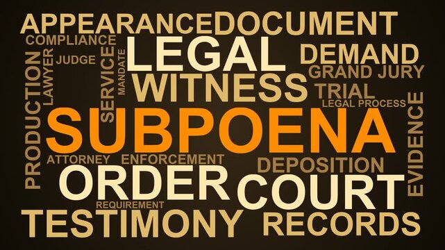 Subpoena Word Cloud