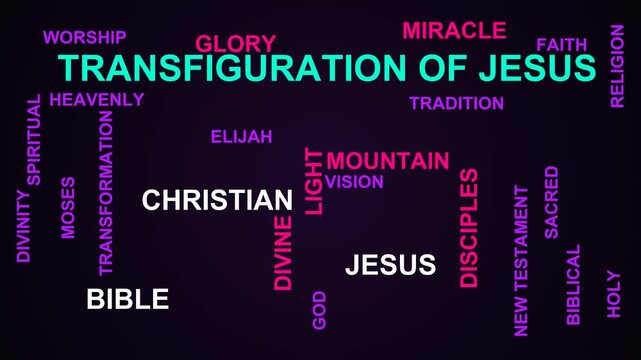 Transfiguration Of Jesus Word Cloud