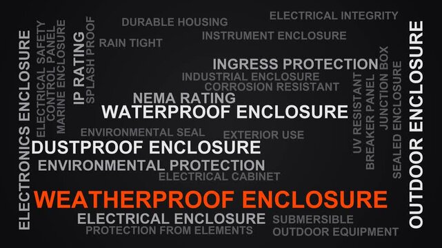 Weatherproof Enclosure Word Cloud