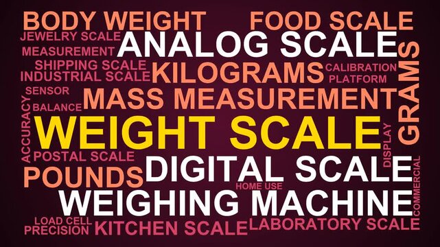 Weight Scale Word Cloud