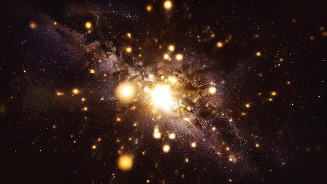 Cosmic explosion of stars and galactic dust in deep space