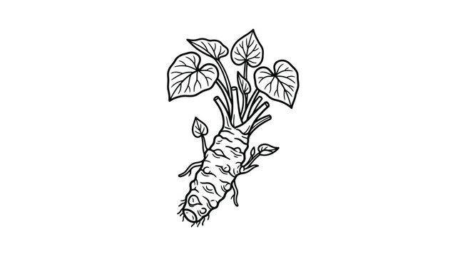 Detailed illustration of a root vegetable.