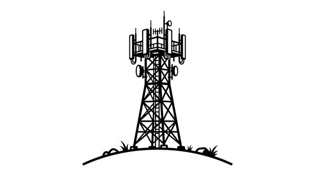 Cellular tower communication structure.