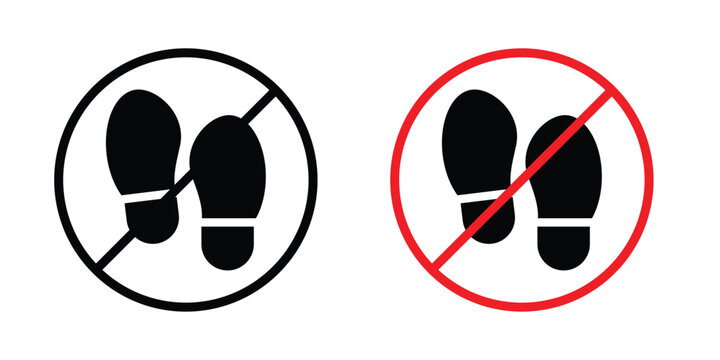 No foot print sign