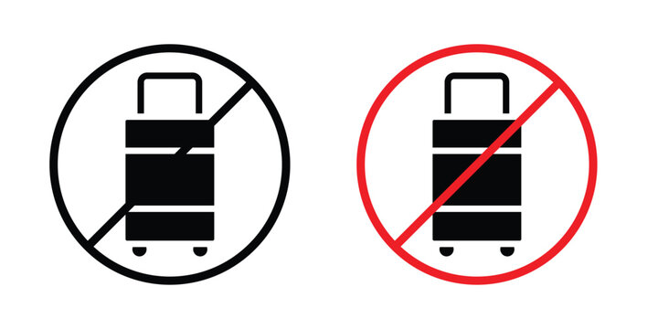 Forbidden luggage sign