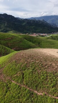Mountains and sky, nature view, sunrise and sunset, Xaisomboun Province , Laos 