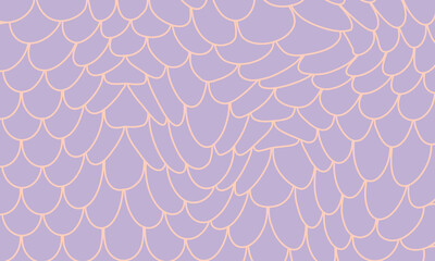 Little mermaid seamless pattern. Fish skin texture. Tillable background for girl fabric, textile design, wrapping paper, swimwear or wallpaper. Blue little mermaid background with fish scale. © Muis