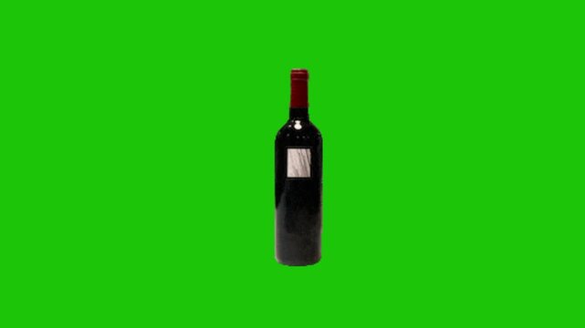 Wine Bottle Green Screen Animation