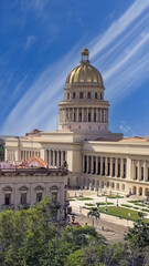 Fototapeta premium Havana Central Park plaza located between El Capitolio and central street, Paseo del Prado