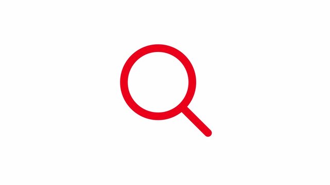  A magnifying glass icon appears centered on a screen  an active information scan animated search icon searching icon animated.


