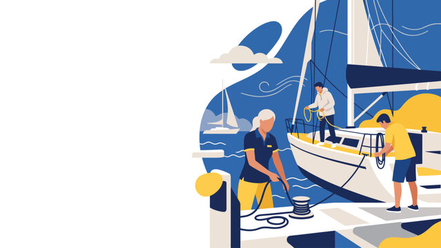 Multigenerational family enjoying a sailboat outing on calm summer waters.