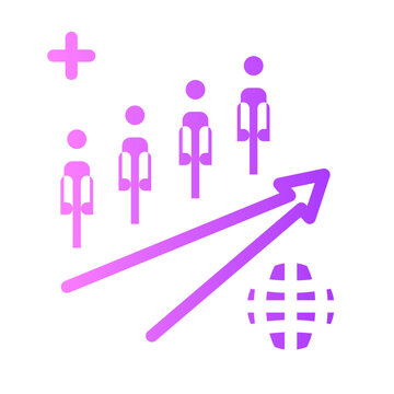 overpopulation gradient icon