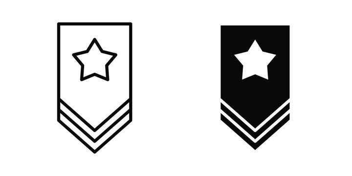 Military rank badge icon