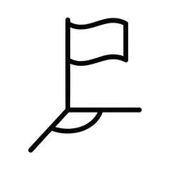Simple Outline Sports Corner Flag Marker Graphic Symbol © Namu Icons