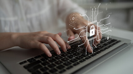Cyber security system protecting digital infrastructure. Cyber security ensures data safety, prevents breaches, cyber security strengthens defense, and supports secure operations. Latch © InfiniteFlow