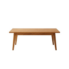 Fototapeta premium Minimalist wooden coffee table isolated on black