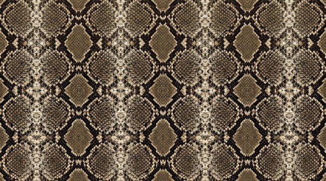 realistic python snakeskin seamless texture featuring detailed reptile scales in natural brown and beige tones. Perfect for fashion, textiles, upholstery, wallpaper, luxury branding, packaging, leath